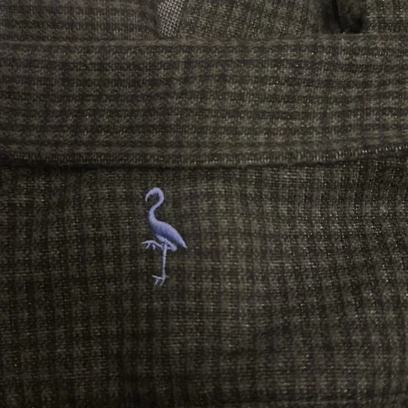 TailorByrd Olive Green Houndstooth Heavyweight Button Down Flannel Large - Picture 5 of 5